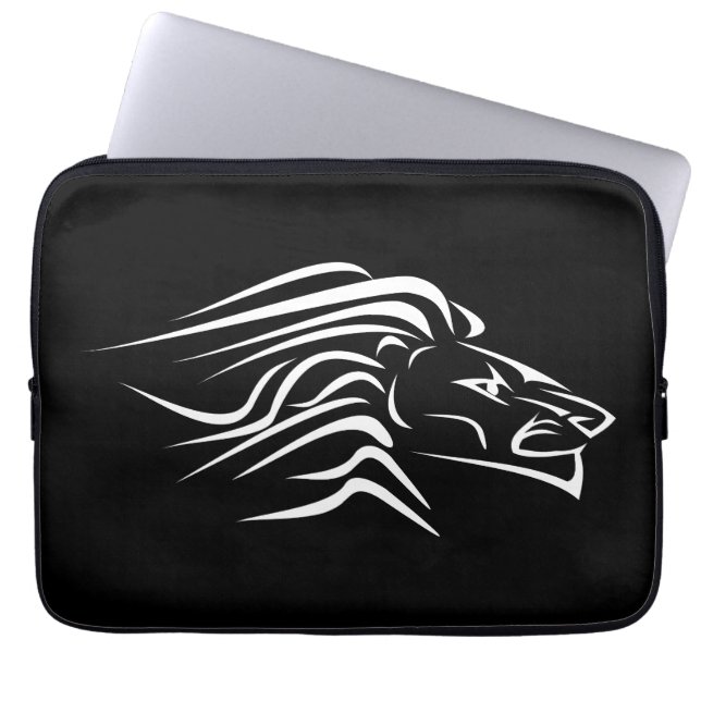 Köra Lejona Laptop sleeve Black - Ditt Färg (Framsidan)