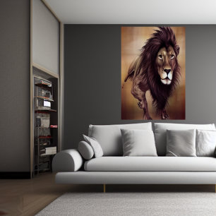 Köra Lejont AI Art Poster