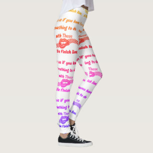 Köra lekfull motiv Typografi Mönster Leggings