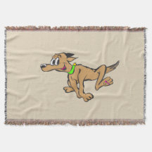 Köra Lycklig Hund Throw Blanket