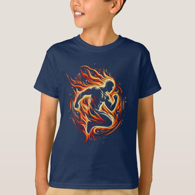 Köra Manar med brandkårer T-Shirt (Framsida)