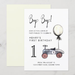 Köra med Birthday Parad, socialt avsides bil 1:a Inbjudningar