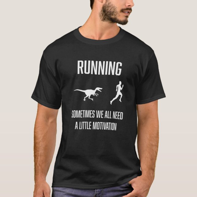 Köra med Springerna Motivation Rex Marathon T Shirt (Framsida)