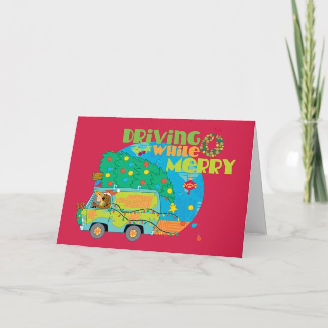 Köra medan Merry 2 Helgkort (Framsida)