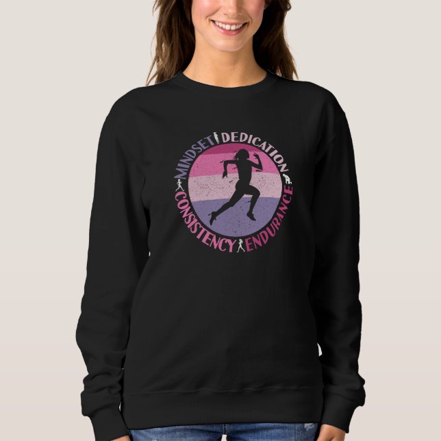 Köra Mindset - Girly Springer Endurance Quote T Shirt (Framsida)