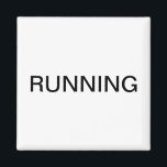 Köra minimalt vitt diskmaskinsmagnet magnet<br><div class="desc">Minimal "löpande" diskmaskin köksmagnet med enkel vit bakgrund som hjälper dig med köksorganisation. Anpassa med texten.</div>