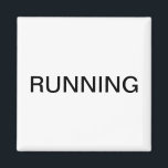 Köra minimalt vitt diskmaskinsmagnet magnet<br><div class="desc">Minimal "löpande" diskmaskin köksmagnet med enkel vit bakgrund som hjälper dig med köksorganisation. Anpassa med texten.</div>