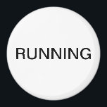 Köra minimalt vitt diskmaskinsmagnet magnet<br><div class="desc">Minimal "löpande" diskmaskin köksmagnet med enkel vit bakgrund som hjälper dig med köksorganisation. Anpassa med texten.</div>