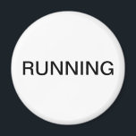 Köra minimalt vitt diskmaskinsmagnet magnet<br><div class="desc">Minimal "löpande" diskmaskin köksmagnet med enkel vit bakgrund som hjälper dig med köksorganisation. Anpassa med texten.</div>