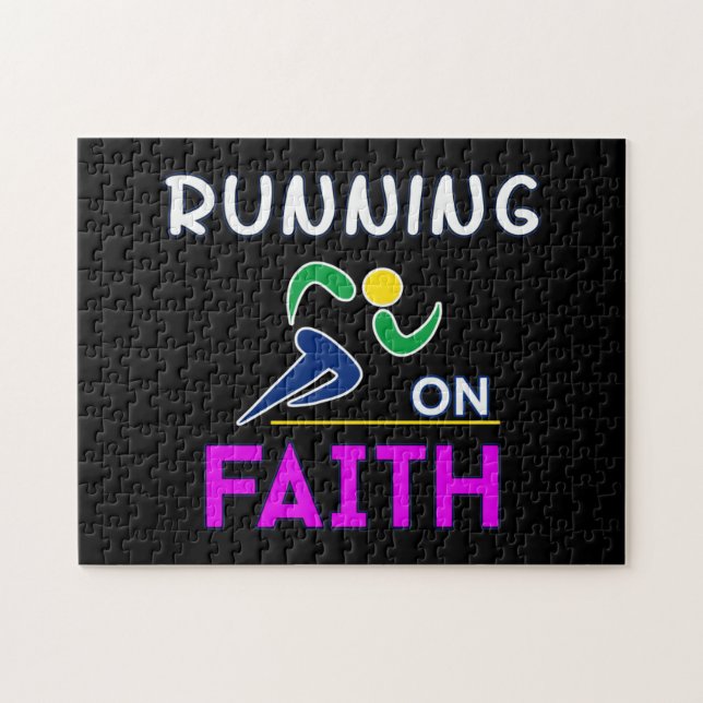 Köra på Faith Christian Springer Pussel (Horisontell)