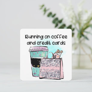Köra på kaffe- och Kredit-kort Inbjudningar