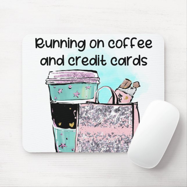 Köra på kaffe- och Kredit-kort Musmatta (Med mus)