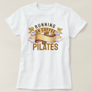 Köra på kaffepilater t shirt