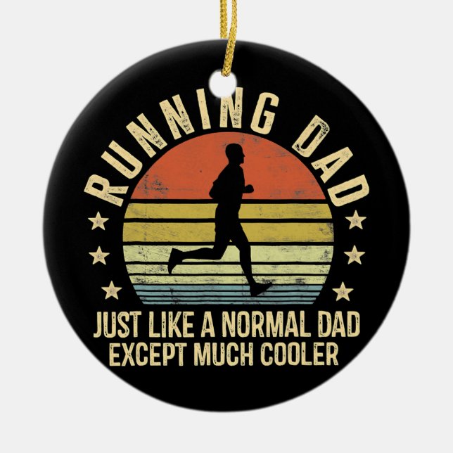 Köra Pappa precis som ett normalt Pappa utom mycke Julgransprydnad Keramik (Framsidan)