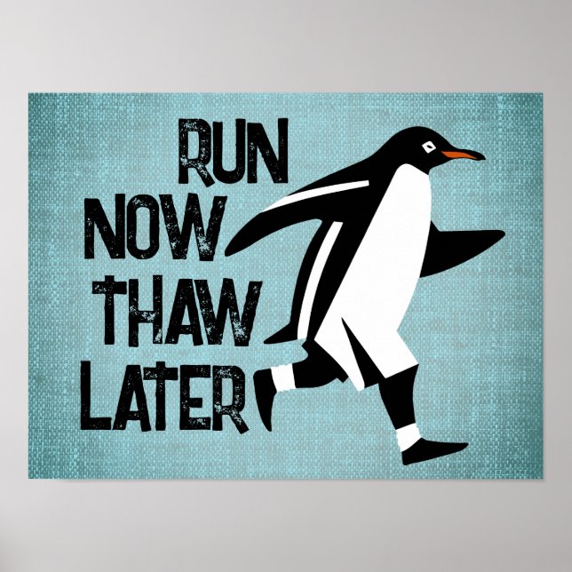 Köra Penguin Motivational Poster (Framsidan)