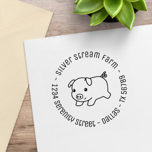 Köra Piglet Gris Business Adress 4 Stämpel
