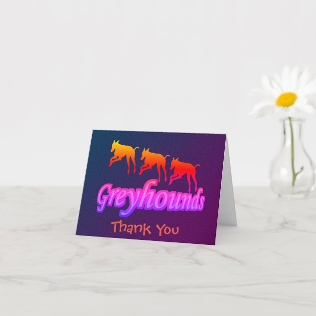 Köra Rainbow Greyhounds - tackkort Kort (Liten växt)