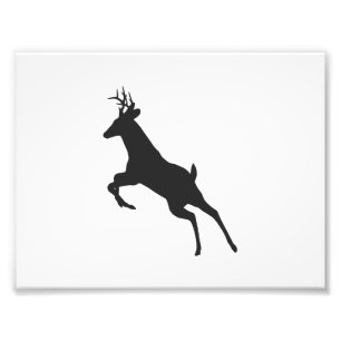 Köra Reindeer Silhouette Fototryck