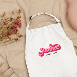 Köra Rosa Bold Retro Font Motivational Förkläde