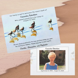 Köra Sandpipers-meddelande om dödsfall Meddelande