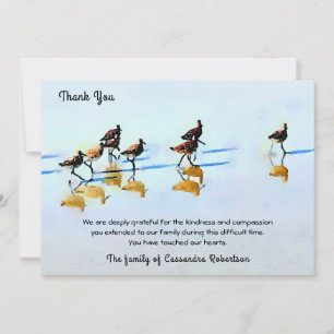 Köra Sandpipers på Hilton Head Beach Sympathy Meddelande