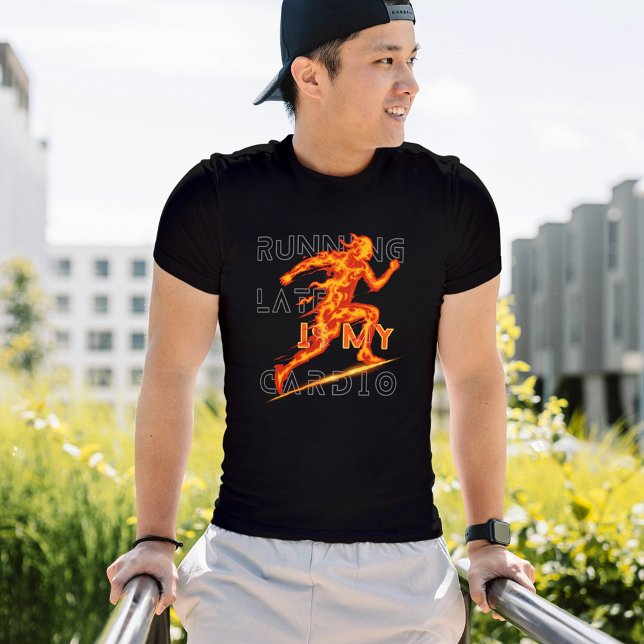 Köra sent är min Cardio Funny Fitness Gift T Shirt (Skapare uppladdad)