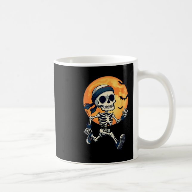 Köra Skeleton Funny Halloween Costume Manar Women Kaffemugg (Höger)