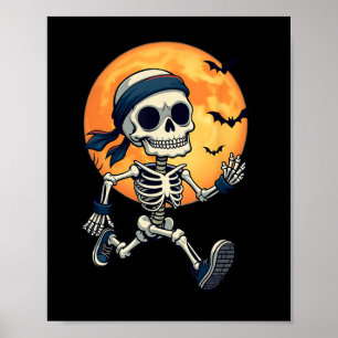 Köra Skeleton Funny Halloween Costume Manar Women Poster