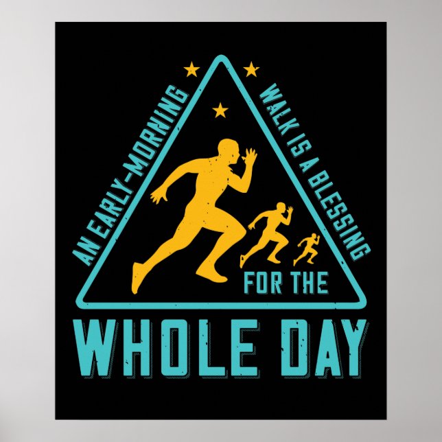 Köra - Tidigt morgonpromenaden är välsignad Poster (Framsidan)