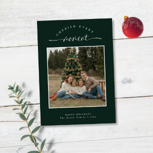 Köra varje ögonblick - enkelt julfoto i familjen julkort