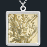 Koral av havet silverpläterat halsband<br><div class="desc">Skaffa dagens moderna biet av teckningar med grå färgad som bakgrund. Biet i konsten innehåller en silhuett,  halvgenomskinlig korall som är mycket vass och levande. Det är en contemporary konst biet som blir perfekt för alla typer av nautiskt tema du försöker söka efter.</div>
