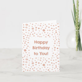 Koral Confetti Watercolor Dots Birthday Card Kort