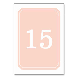 Koral Elegant Bord Card Bordsnummer
