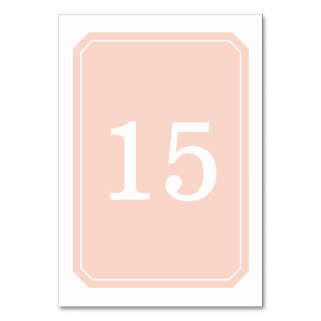 Koral Elegant Bord Card Bordsnummer (Framsidan)