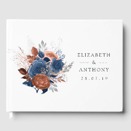 Koral, flottan och Silver Blommigt Bröllop Gästböcker