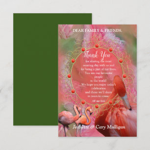 Koral, gräs och peon-rosa Blommor RSVP-kort OSA Kort