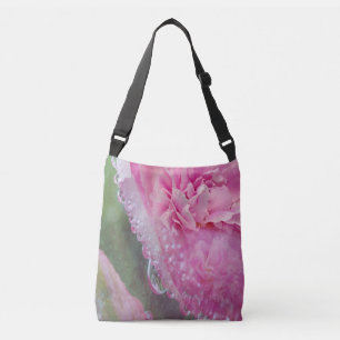 Koral, gras och rosa Blooms Crossbody Bag Axelväska