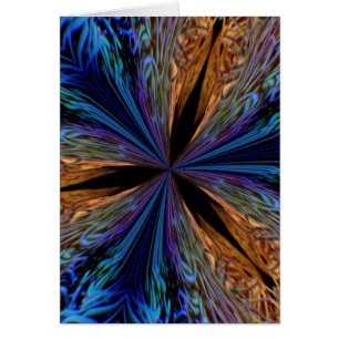 Koral Kaleidoscope-hälsningskort Hälsningskort