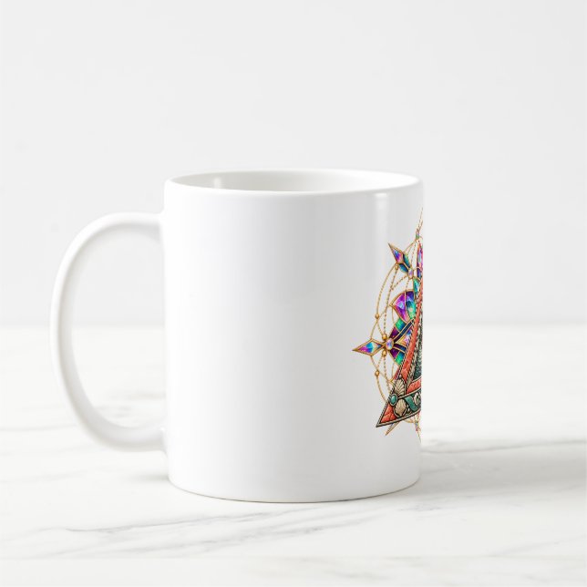 Koral Kompass Öga Kaffe Mugg (Vänster)