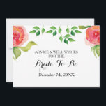 Koral möhippa Adress och well Önskemål Card Rådkort<br><div class="desc">Boho chic Coral blommigt Möhippa Advice and well Önskemål Card Möhippa Game</div>