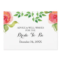 Koral möhippa Adress och well Önskemål Card