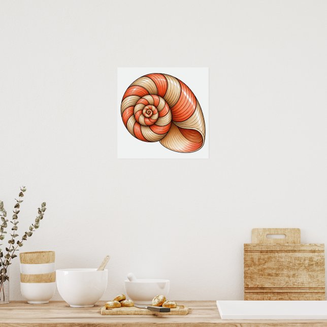 Koral Nautilus Poster (Kök)