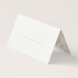 Koral och Cream Filigree Elegant Place Card Kort