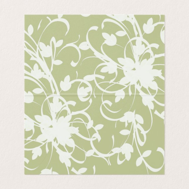 Koral och Cream Filigree Elegant Place Card Kort (Insida ovikt)