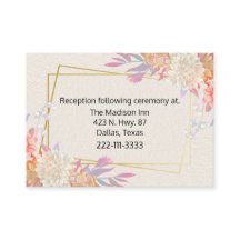 Koral och Elfenbenskusten Blommigt Bröllop