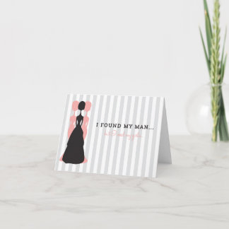 Koral och Grått ska vara mitt Bridesmaid-kort Inbjudan