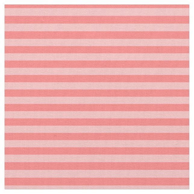 Koral och Ljusa rosa Rand Tyg (Närbild)