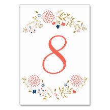 Koral- och marinkort för Bordsnummer