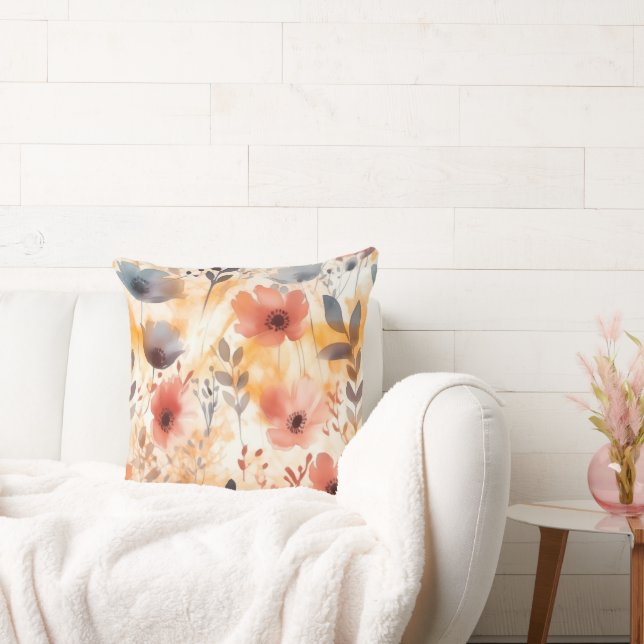 Koral- och rökfria moderna konstblommor kudde (Soffa)