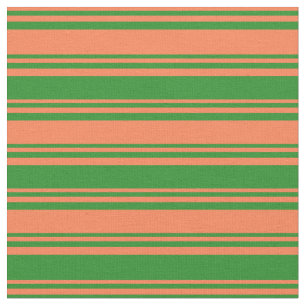 Koral- och skogsled/stripe-Grönt Mönster Tyg